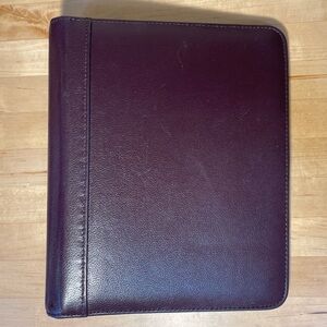 Franklin Quest Vintage Leather Binder 90s Executive Planner Organizer USA
